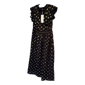 BloomChic Black Dress with Gold Dots